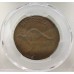 AUSTRALIA 1950Y . ONE 1 PENNY . MINT ERROR . PCGS XF40